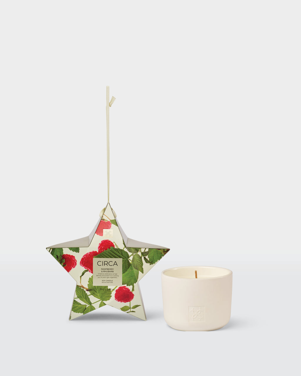 Circa Raspberry & Rhubarb Bauble Soy Candle 70g